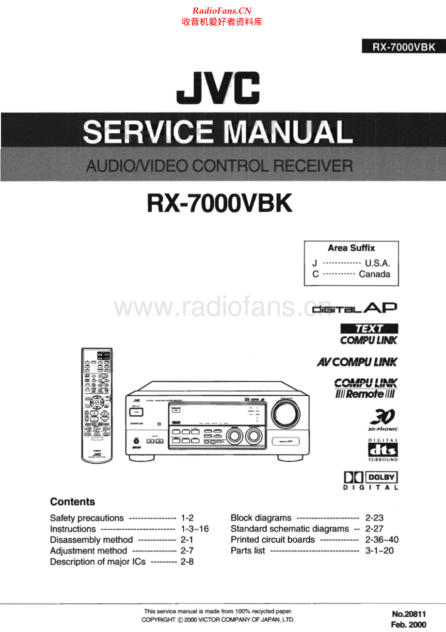 JVC-RX7000VBK-avr-sm 维修电路原理图.pdf_第1页