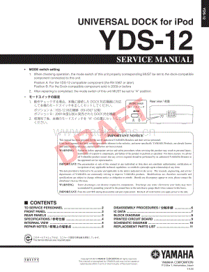 Yamaha-YDS12-dock-sm(1) 维修电路原理图.pdf