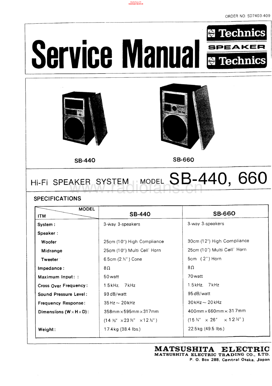 Technics-SB440-spk-sm 维修电路原理图.pdf_第1页
