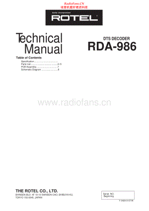 Rotel-RDA986-dsd-sm 维修电路原理图.pdf