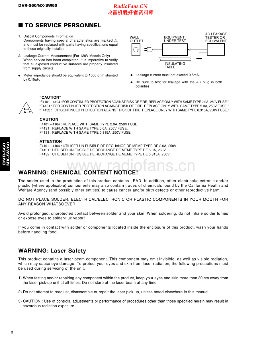 Yamaha-DVXS60-hts-sm 维修电路原理图.pdf_第2页