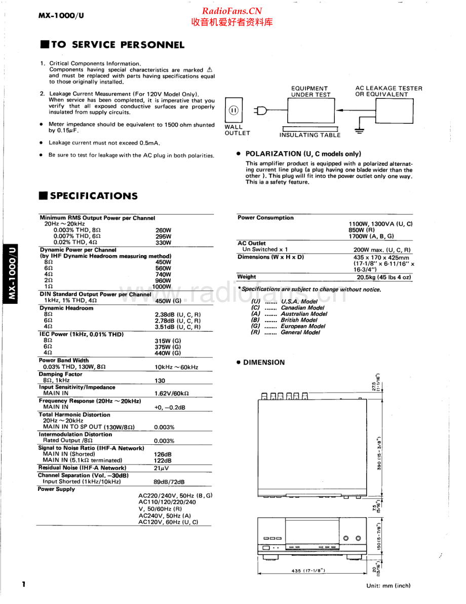 Yamaha-MX1000-pwr-sm 维修电路原理图.pdf_第2页
