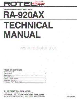 Rotel-RA920AX-int-sm 维修电路原理图.pdf