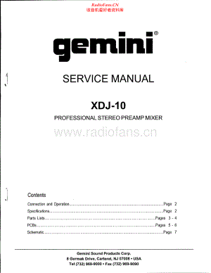 Gemini-XDJ10-mix-sm维修电路原理图.pdf