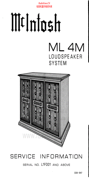 McIntosh-ML4M-spk-sm 维修电路原理图.pdf