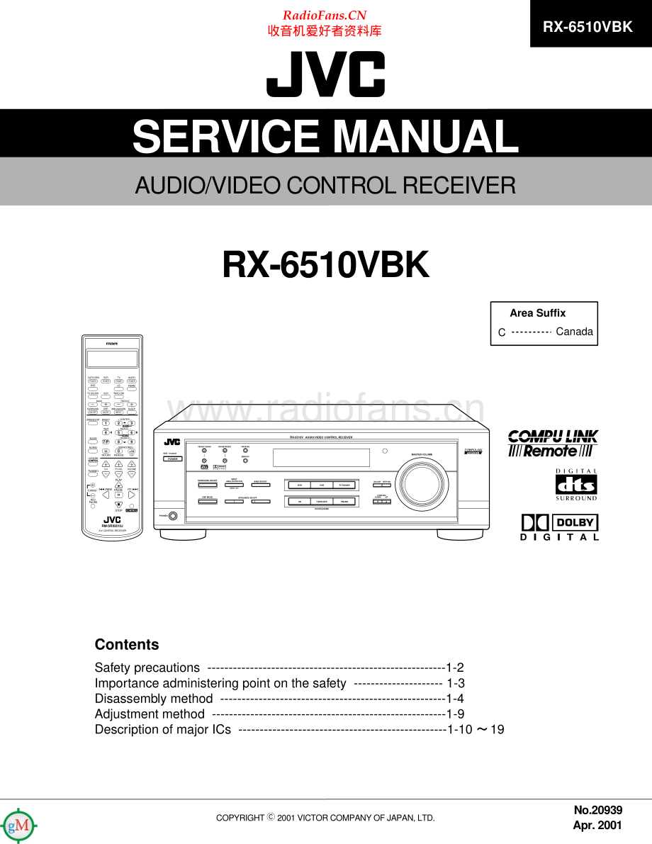 JVC-RX6510VBK-avr-sm 维修电路原理图.pdf_第1页