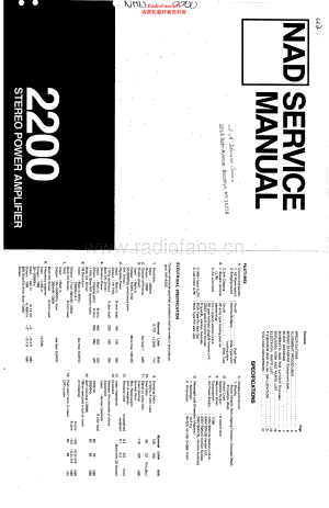 NAD-2200-pwr-sm 维修电路原理图.pdf