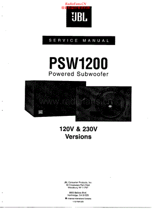 JBL-PSW1200-sub-sm 维修电路原理图.pdf