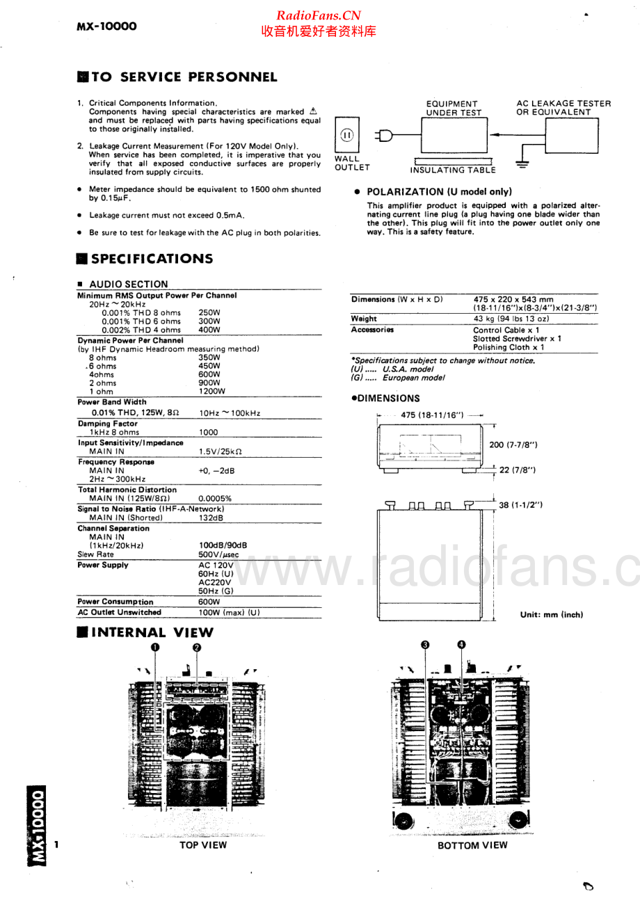 Yamaha-MX10000-pwr-sm 维修电路原理图.pdf_第2页