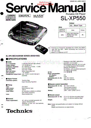 Technics-SLXP550-dm-sm(1) 维修电路原理图.pdf