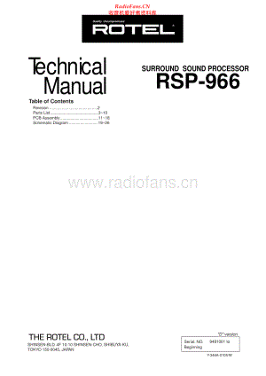 Rotel-RSP966-ssp-sm 维修电路原理图.pdf