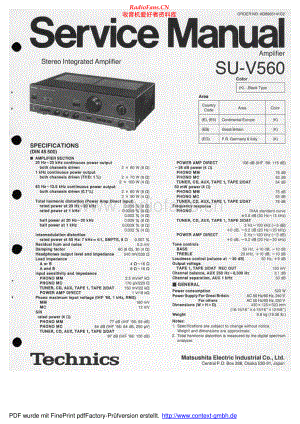 Technics-SUV560-int-sm(1) 维修电路原理图.pdf