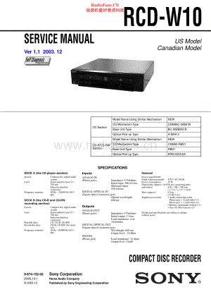 Sony-RCDW10-rcd-sm 维修电路原理图.pdf