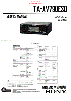 Sony-TAAV790ESD-int-sm 维修电路原理图.pdf