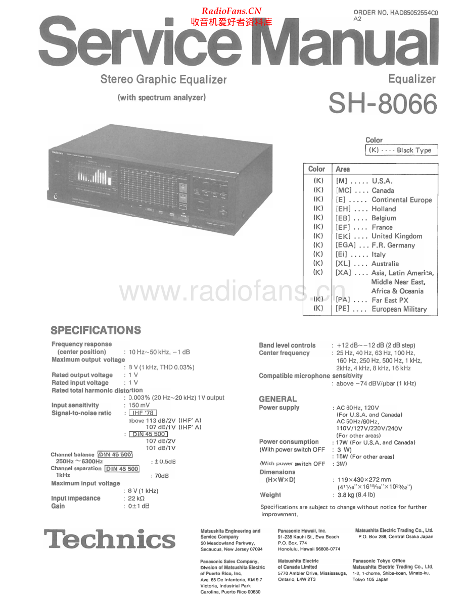 Technics-SH8066-eq-sm 维修电路原理图.pdf_第1页