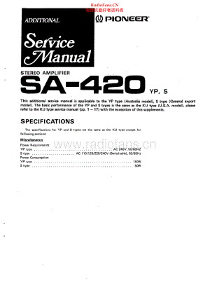 Pioneer-SA420-int-sup 维修电路原理图.pdf