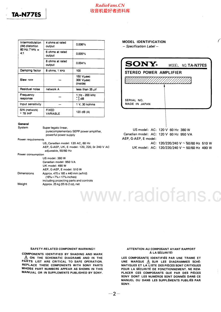 Sony-TAN77ES-pwr-sm 维修电路原理图.pdf_第2页