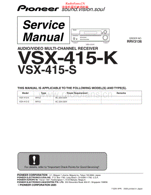 Pioneer-VSX415K-avr-sm 维修电路原理图.pdf
