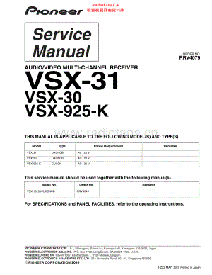 Pioneer-VSX30-avr-sm 维修电路原理图.pdf