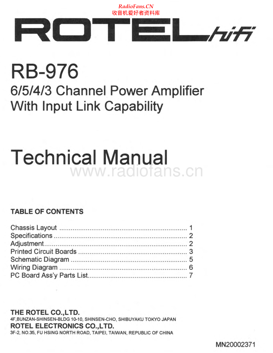 Rotel-RB976-pwr-sm 维修电路原理图.pdf_第1页