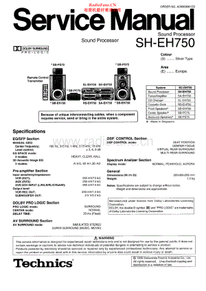 Technics-SHEH750-sp-sm 维修电路原理图.pdf