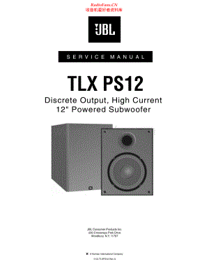 JBL-TLXPS12-sub-sm 维修电路原理图.pdf