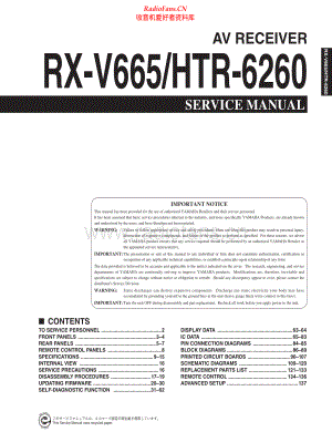 Yamaha-RXV665-avr-sm 维修电路原理图.pdf
