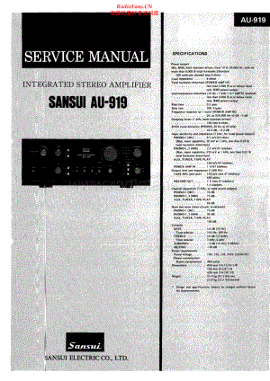 Sansui-AU919-int-sm 维修电路原理图.pdf