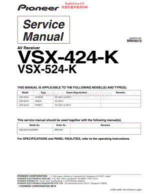 Pioneer-VSX424K-avr-sm 维修电路原理图.pdf