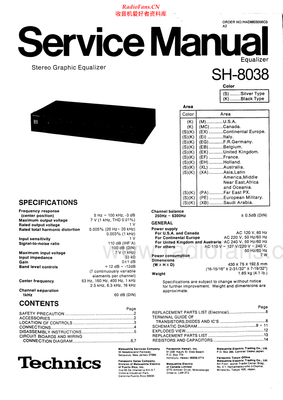 Technics-SH8038-eq-sm 维修电路原理图.pdf_第1页