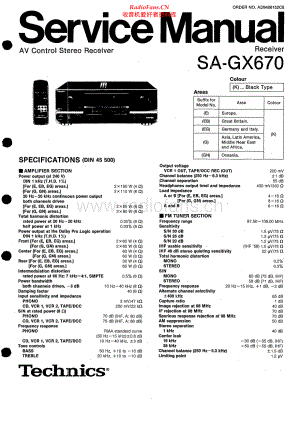Technics-SAGX670-avr-sm 维修电路原理图.pdf
