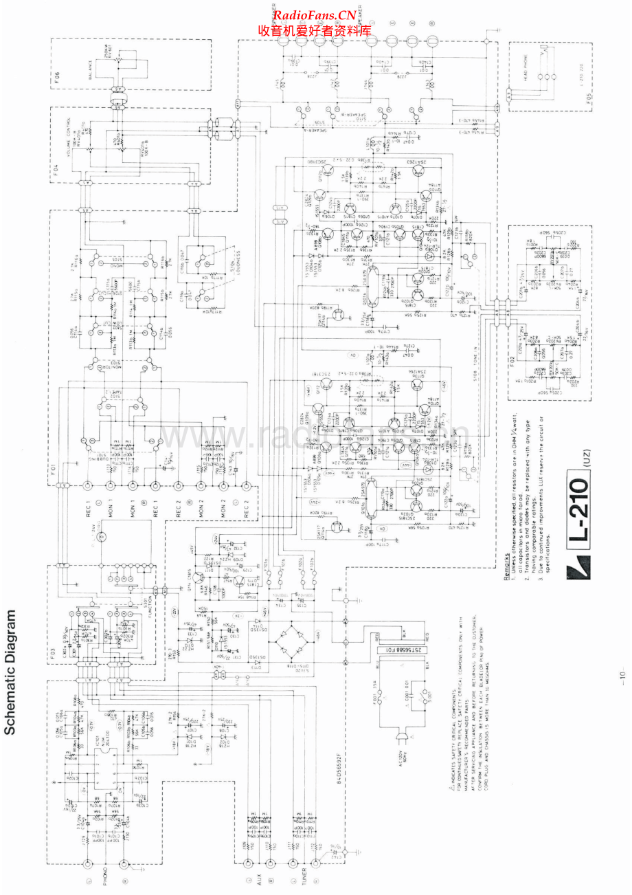 Luxman-L210-int-sch 维修电路原理图.pdf_第1页
