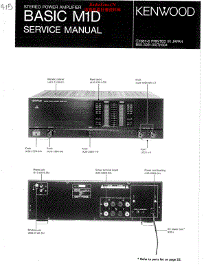 Kenwood-BasicM1D-pwr-sm 维修电路原理图.pdf