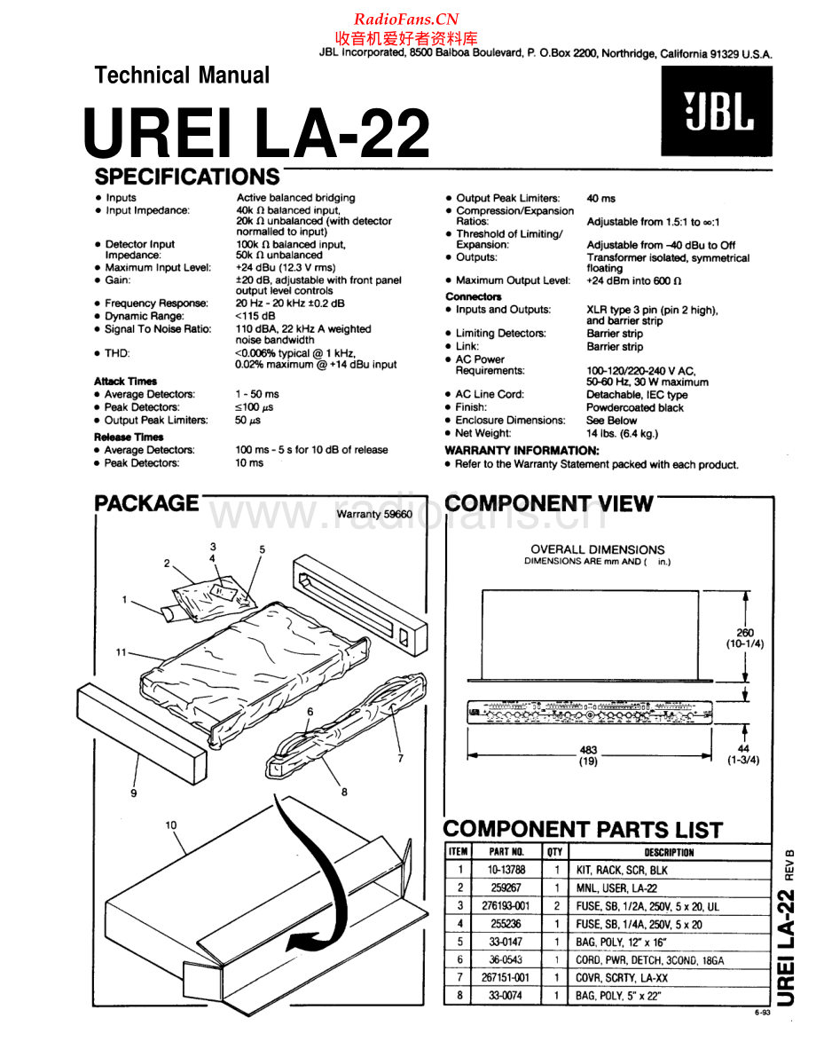 JBL-LA22-lim-tm 维修电路原理图.pdf_第1页