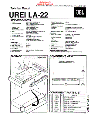 JBL-LA22-lim-tm 维修电路原理图.pdf