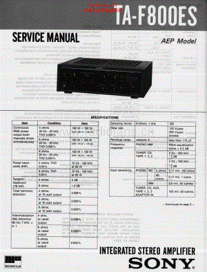 Sony-TAF800ES-int-sm 维修电路原理图.pdf