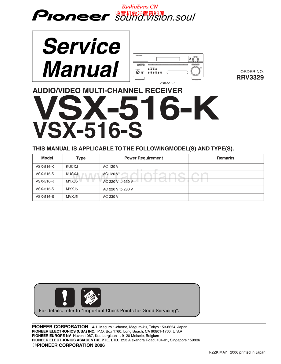 Pioneer-VSX516S-avr-sm 维修电路原理图.pdf_第1页