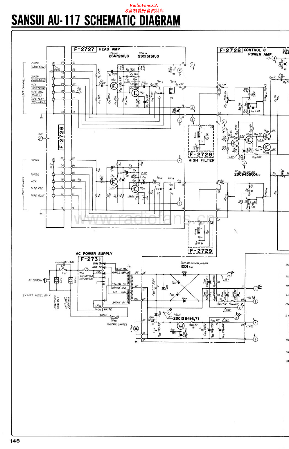 Sansui-AU117-int-sch 维修电路原理图.pdf_第1页