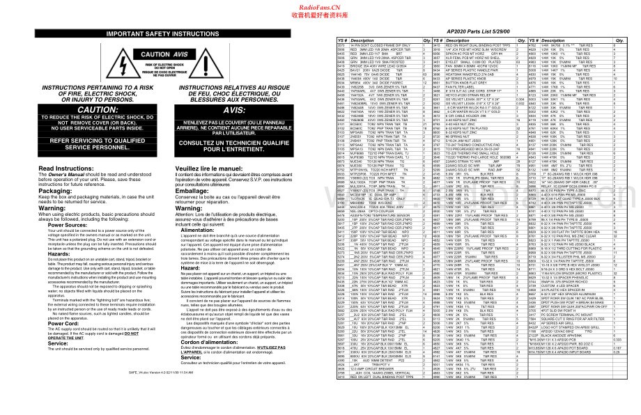 Yorkville-AP2020-pwr-sm 维修电路原理图.pdf_第2页