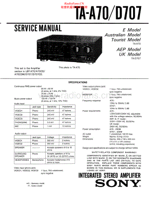 Sony-TAA70-int-sm 维修电路原理图.pdf