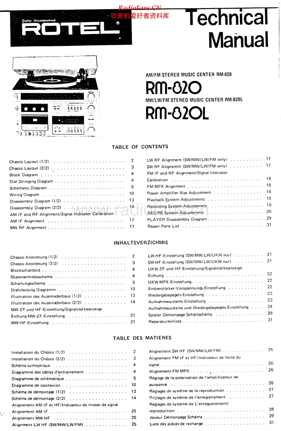 Rotel-RM820-mc-sm 维修电路原理图.pdf_第1页