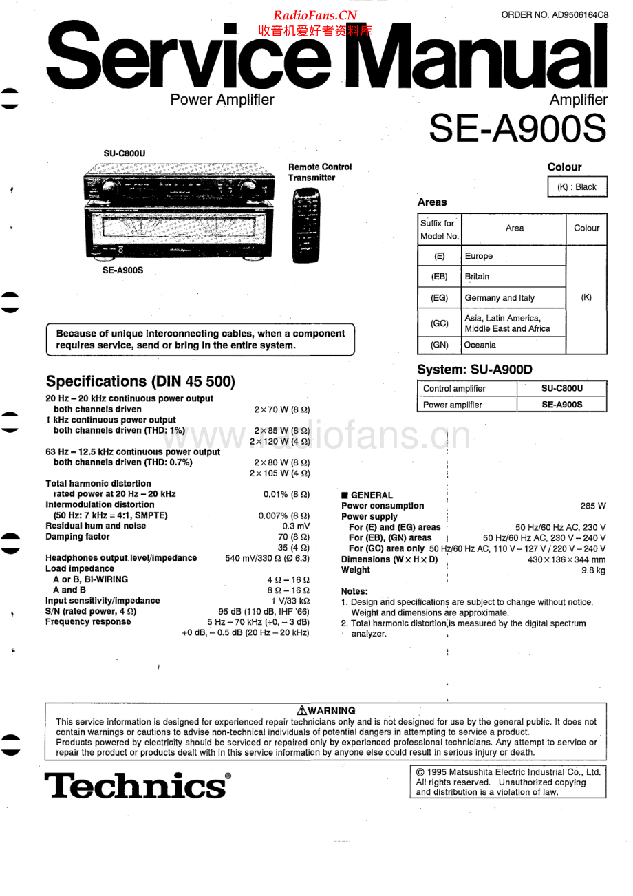 Technics-SEA900S-pwr-sm 维修电路原理图.pdf_第1页