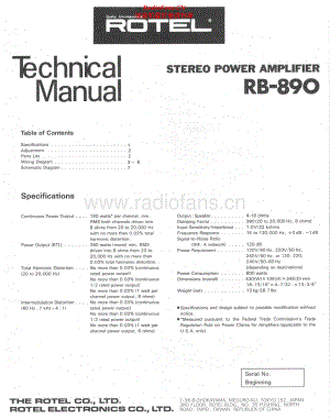 Rotel-RB890-pwr-sm 维修电路原理图.pdf