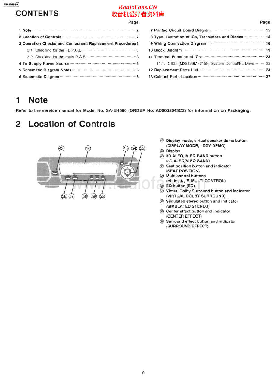 Technics-SHEH560-sp-sm 维修电路原理图.pdf_第2页