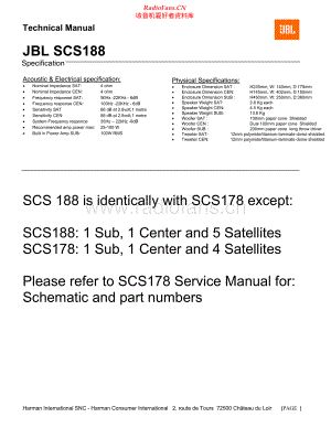 JBL-SCS188-sub-sm 维修电路原理图.pdf