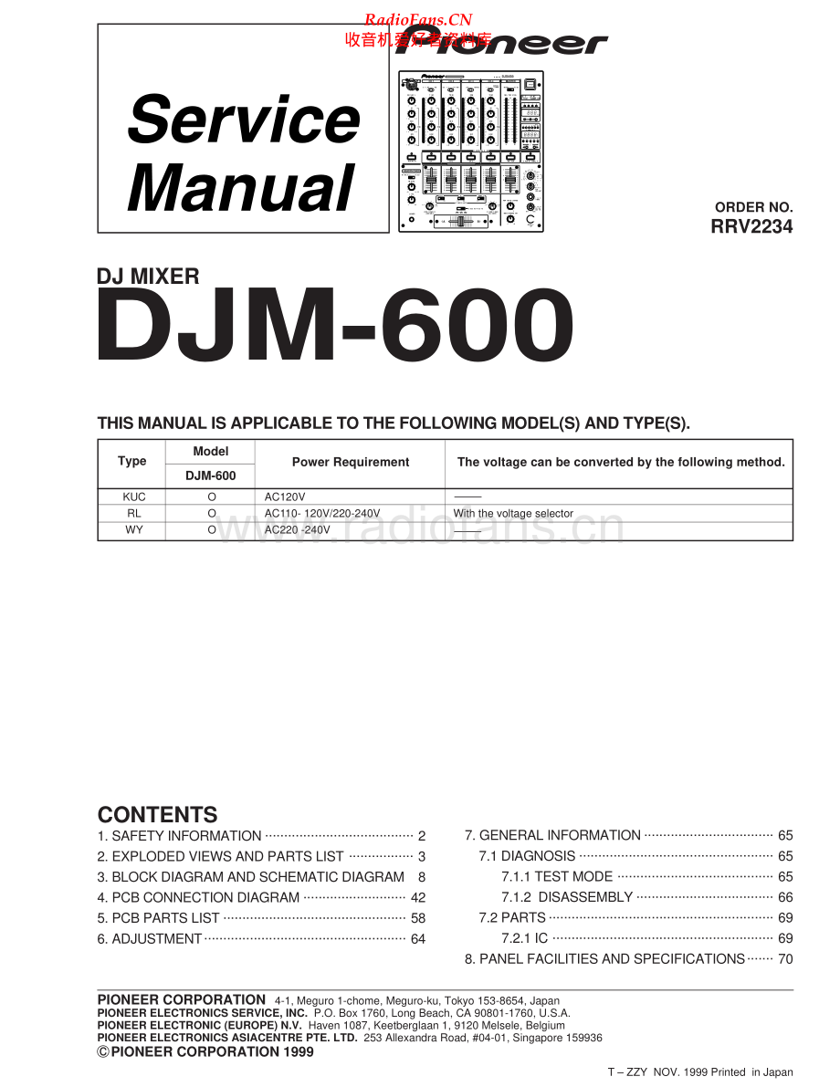 Pioneer-DJM600-mix-sm 维修电路原理图.pdf_第1页