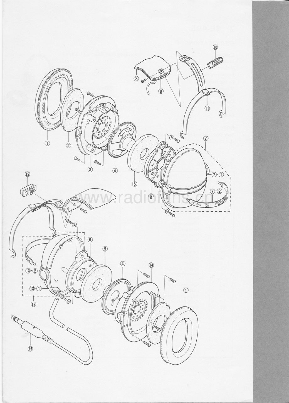 Pioneer-SE405-hp-sm 维修电路原理图.pdf_第3页