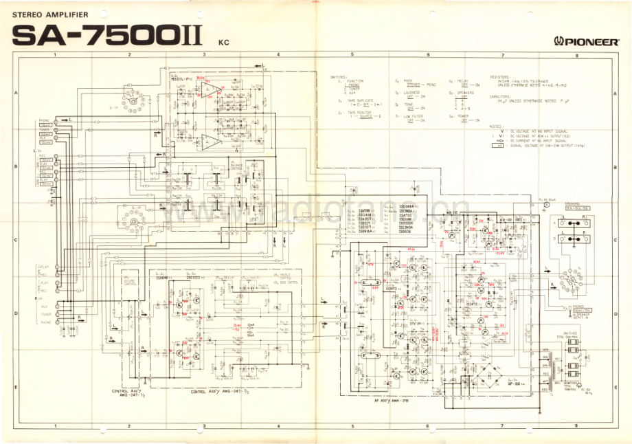 Pioneer-SA7500_MKII-int-sch1 维修电路原理图.pdf_第1页