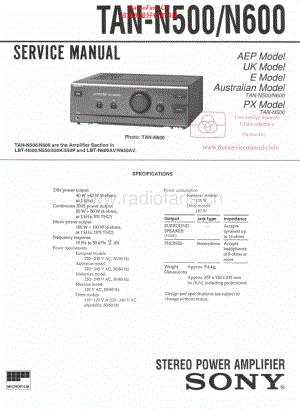 Sony-TANN500-pwr-sm 维修电路原理图.pdf