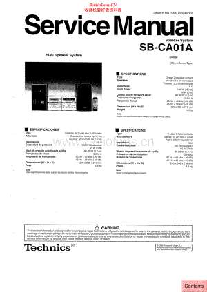 Technics-SBCA01A-spk-sm 维修电路原理图.pdf